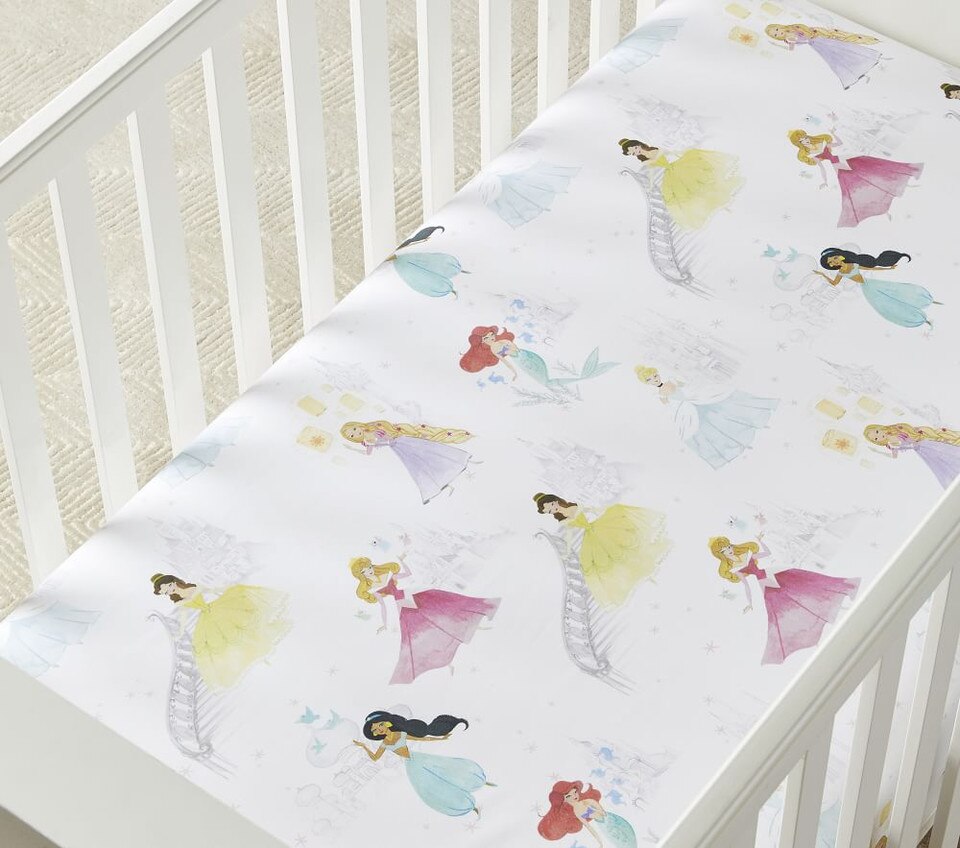 Disney® Princess Organic Cot Fitted Sheet Pottery Barn Kids UK